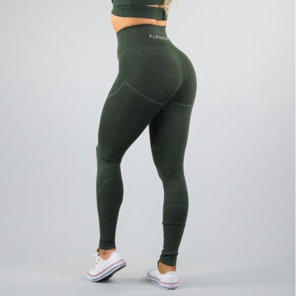 Forest Green Alphalete Revival Leggings